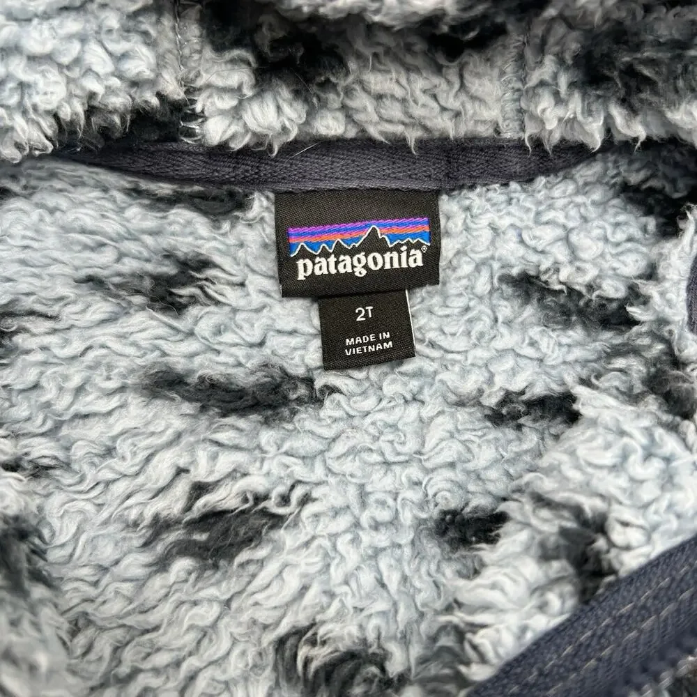Patagonia Baby Furry Friends Hoody Snowy Light‎ Plume Grey Dot Zip Up Jacket 2T